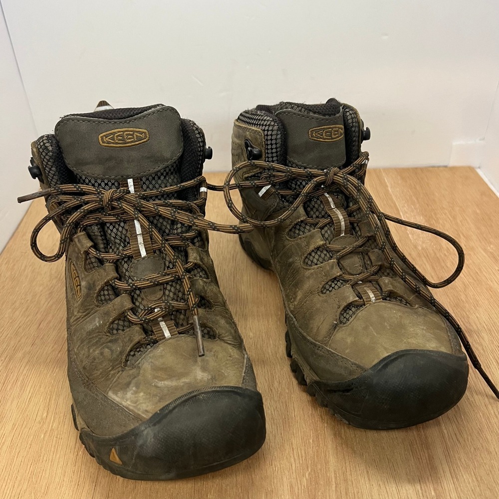 KEEN Targhee III Mid Waterproof Hiking Boots Women 8 Brown Leather 1017787 Camp